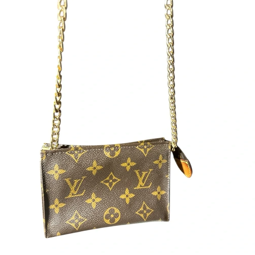 Auth Louis Vuitton Poche Toilette 15 Cosmetic Pouch Monogram